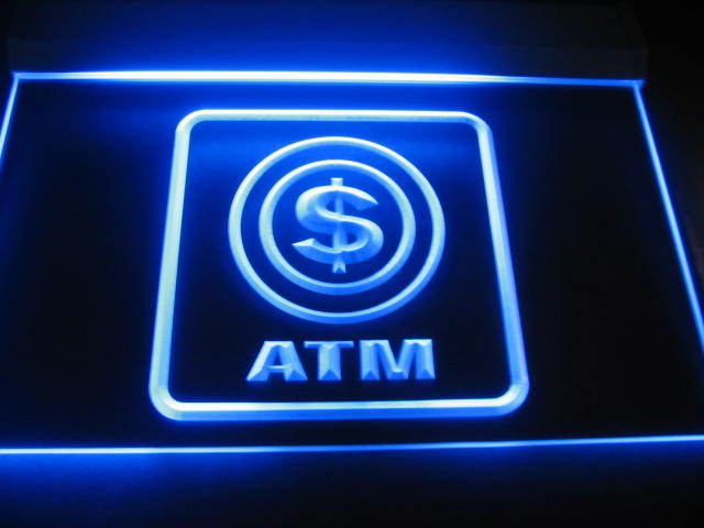 ATM Money Logo LED Light Sign
